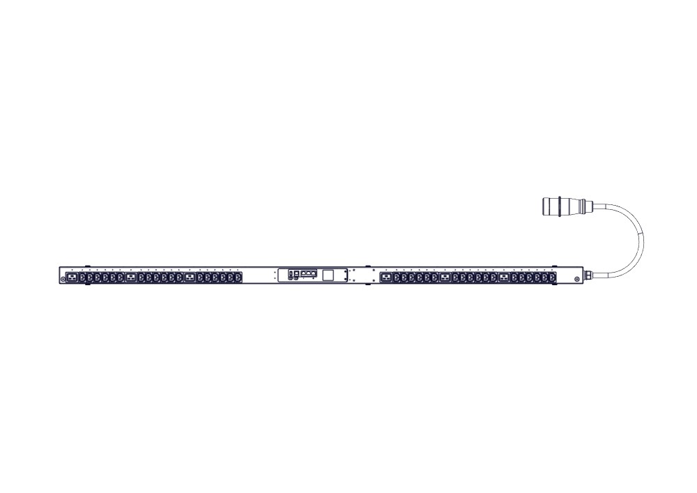 Systeme Electric БРП Uniprom, управляемый, 0U, 240В, 1Ф, 16A, 36xC13 6xC19, 3м кабель, IEC309