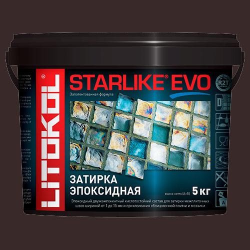 Затирка швов эпоксидная Litokol Starlike Evo S.235 Caffe, 5 кг