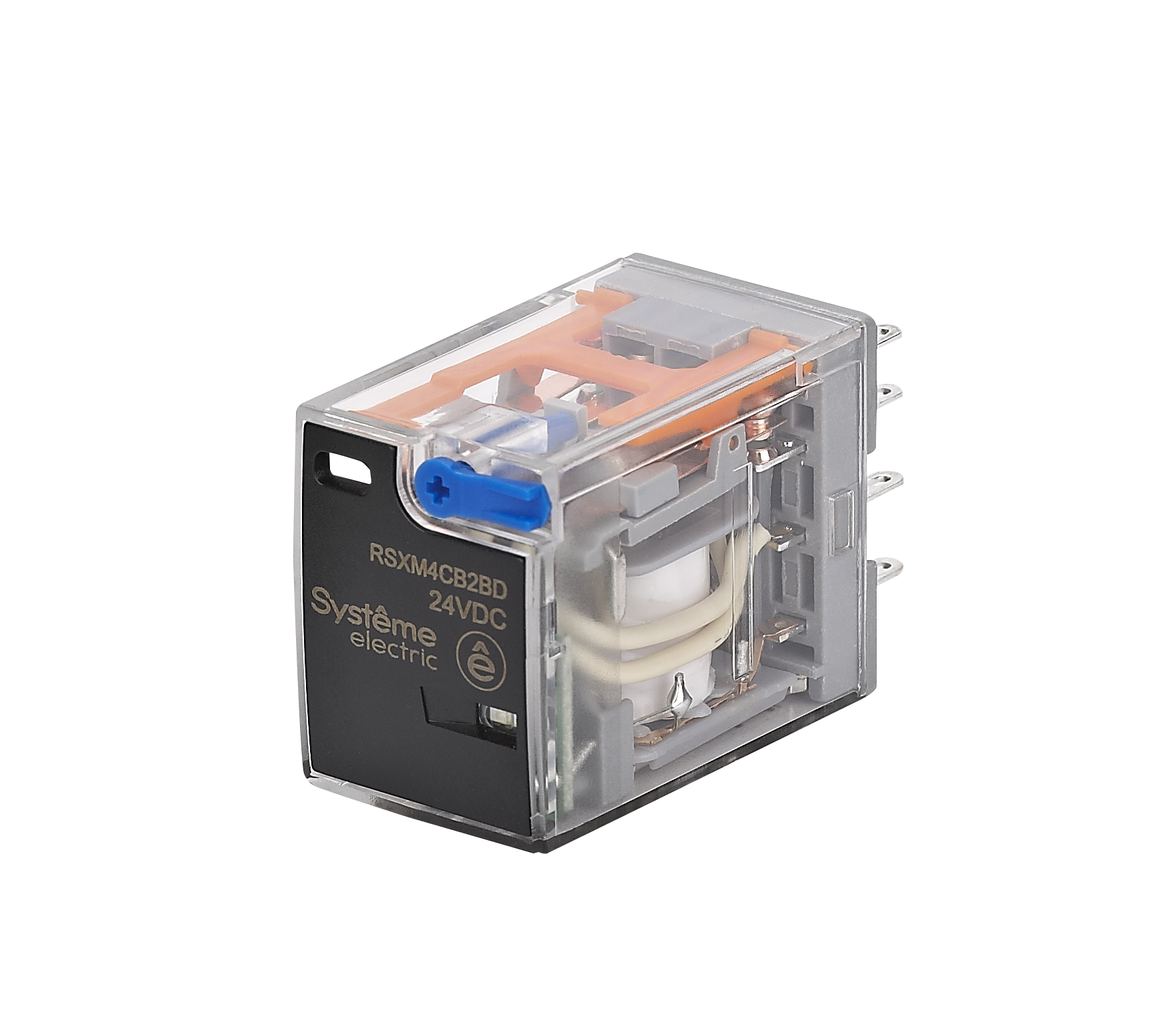 Systeme Electric Реле 5A 4CO 24VDC тест кнопка LED