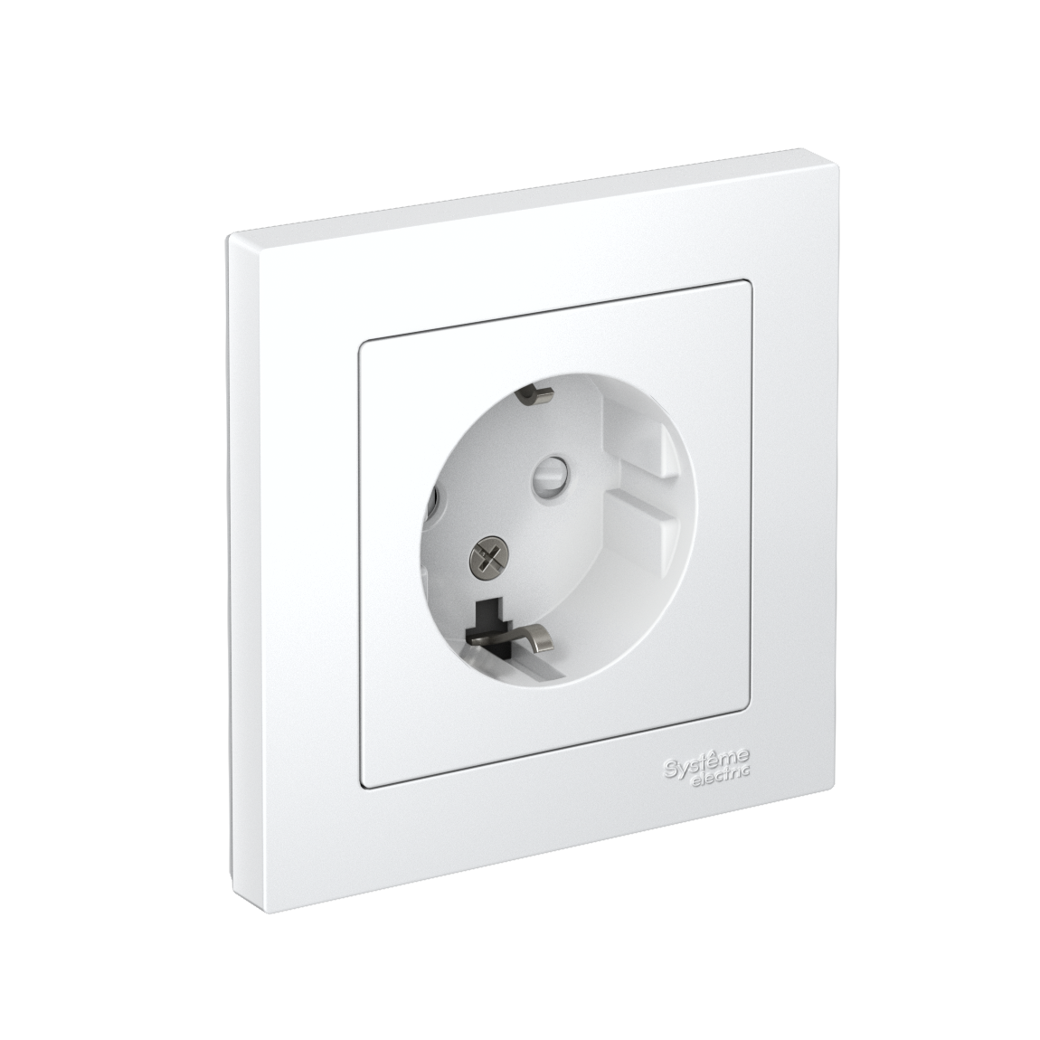 Systeme Electric AtlasDesign Лотос Розетка с/з со шторками, 16А, в сборе