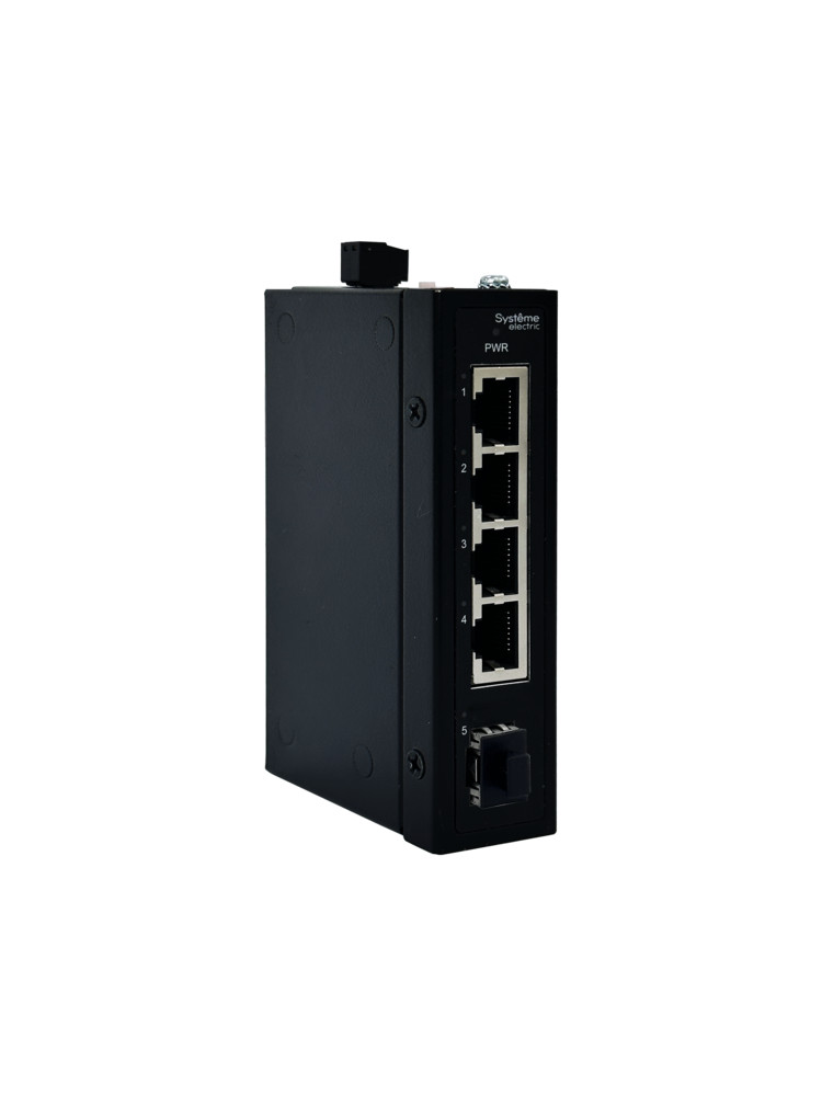 Systeme Electric Неуправляемый промышленный коммутатор Ethernet, 4x10/100BaseT, 1x100BaseX SFP