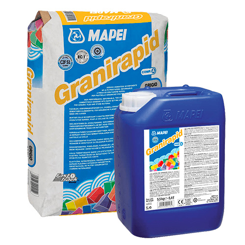 Клей для плитки Mapei Granirapid A+B (С2F S1) белый 28кг