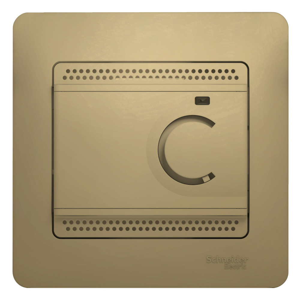 Systeme Electric Glossa Титан Термостат электронный теплого пола с датчиком, 10A (в сборе с рамкой)