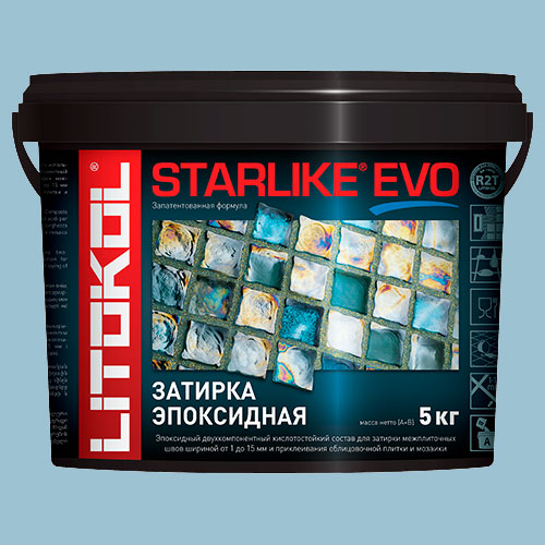 Затирка швов эпоксидная Litokol Starlike Evo S.400 Verde Salvia, 5 кг