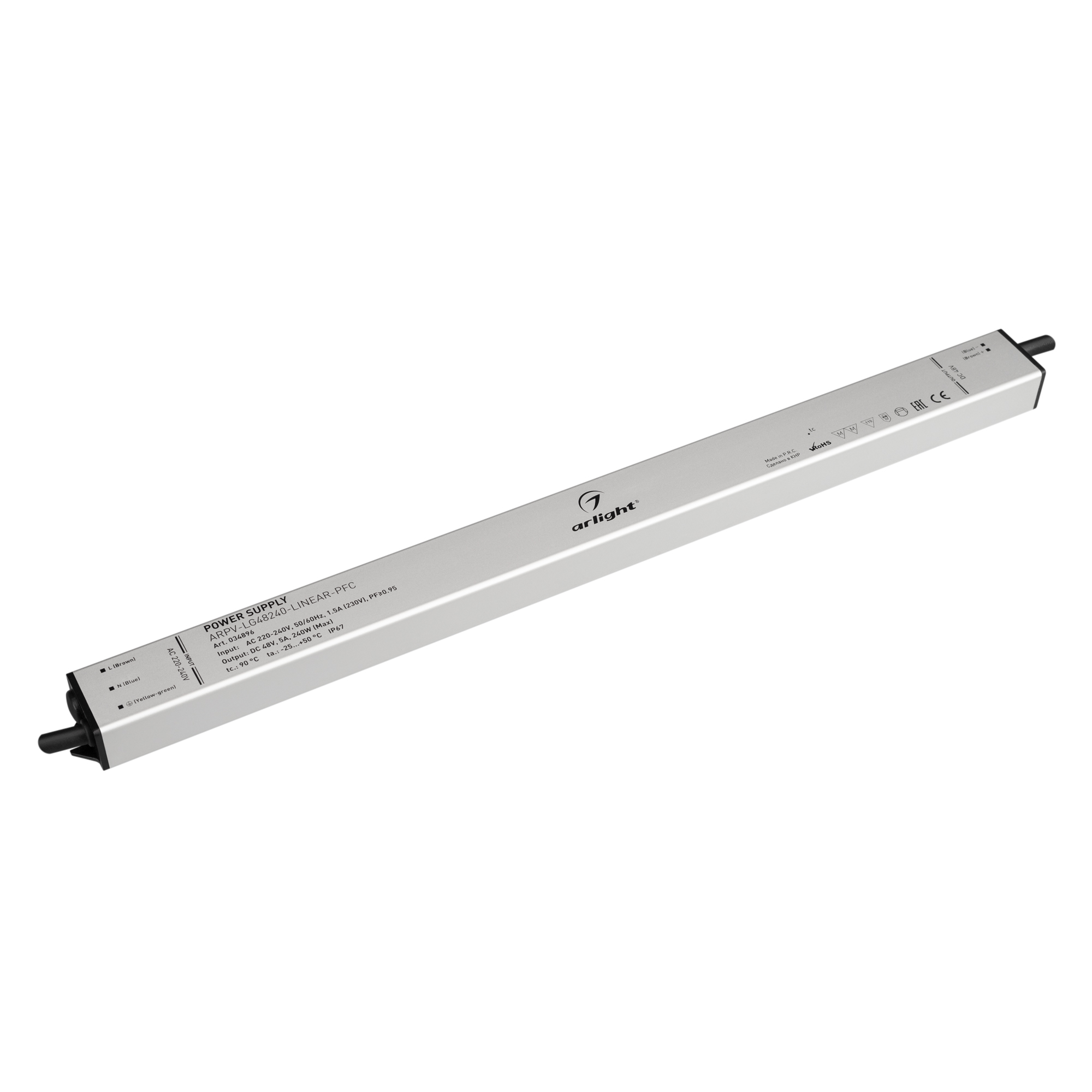 Arlight Блок питания ARPV-LG48240-LINEAR-PFC (48V, 5A, 240W) (IP67 Металл, 5 лет)