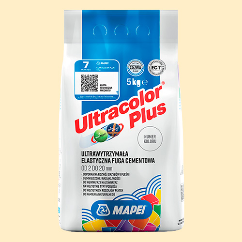 Затирка швов цементная Mapei Ultracolor Plus №131 Ваниль 5кг