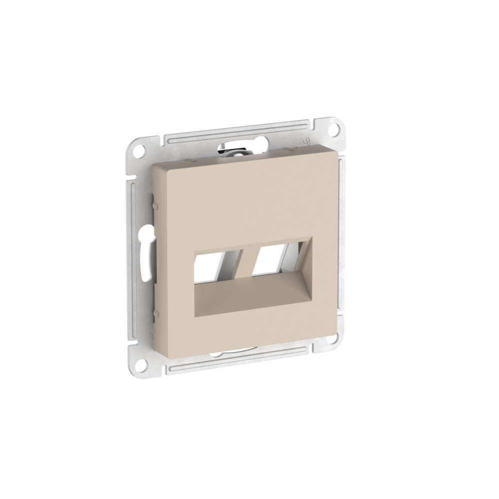 Systeme Electric AtlasDesign Песочный Накладка двойная для информационных функций типа Keystone