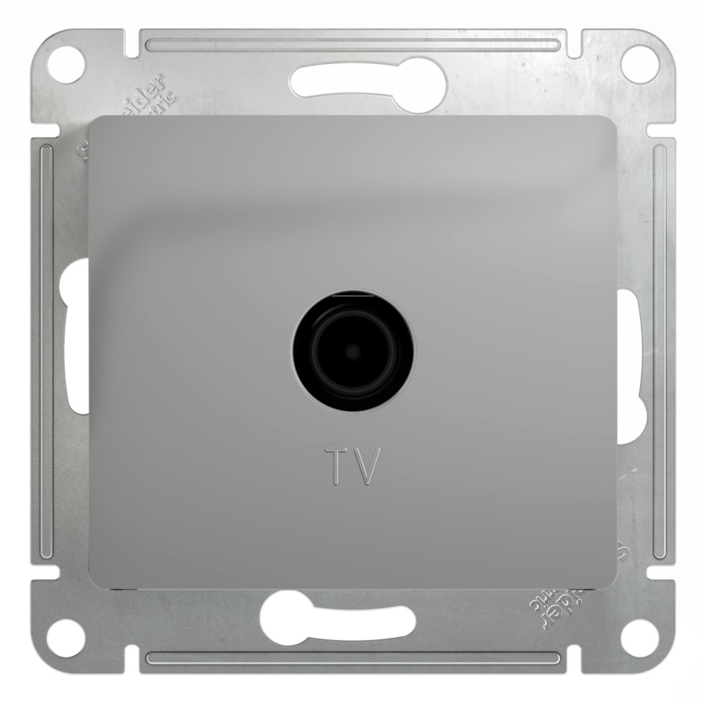 Systeme Electric Glossa Алюминий Розетка TV проходная 4DB