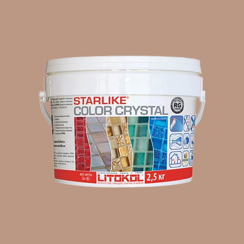 Эпоксидная затирка для плитки Litokol Starlike Color Crystal C.355 Rosa Kyoto, 2,5 кг