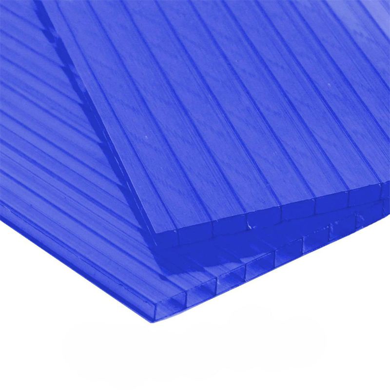 Сотовый поликарбонат MultiGreen, синий 4 мм 2,1х6 м, плот. 0,5 кг/м2