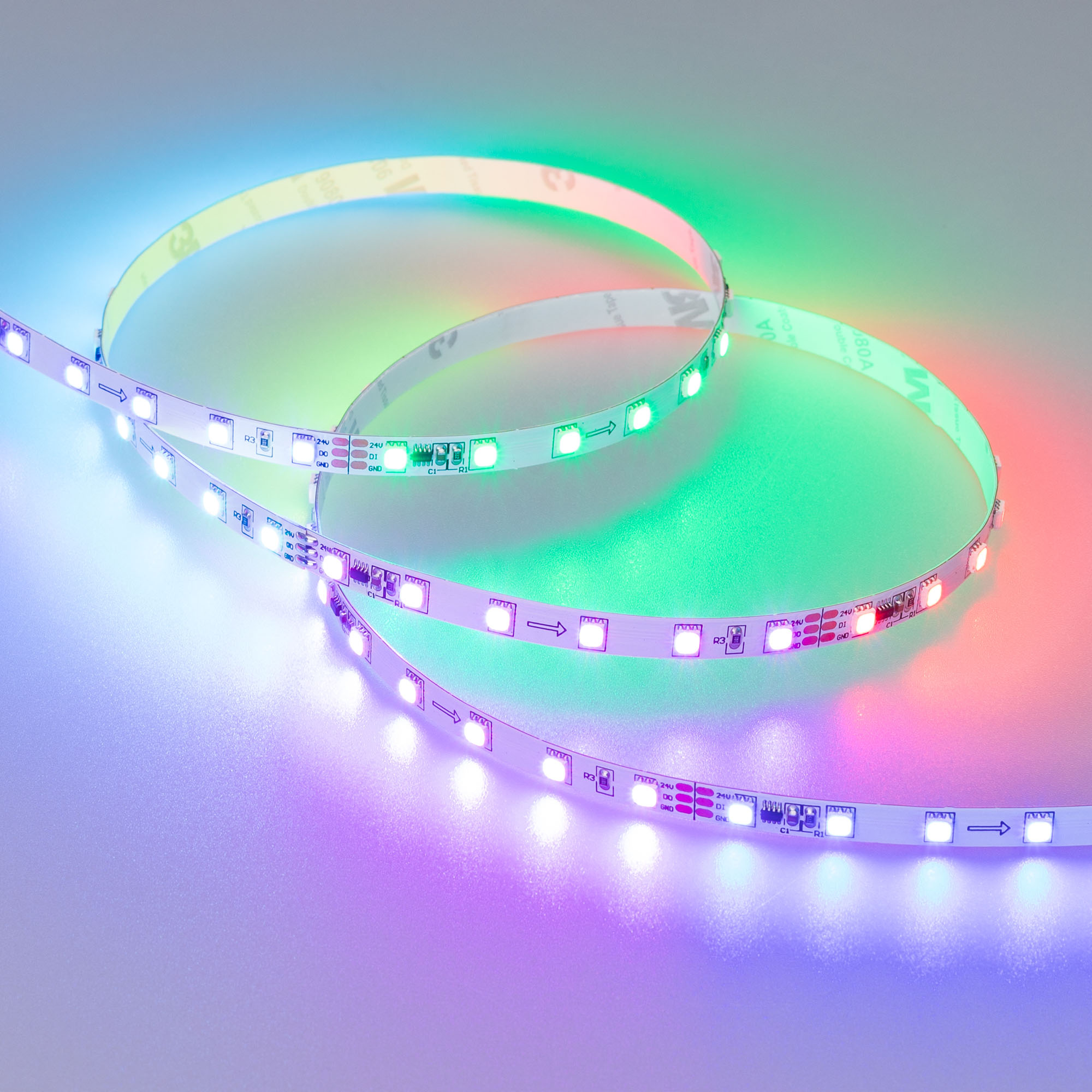 Arlight Лента SPI-F72-7mm 24V RGB-PX6 (14.4 W/m, IP20, 3535, 5m) (Открытый, IP20)