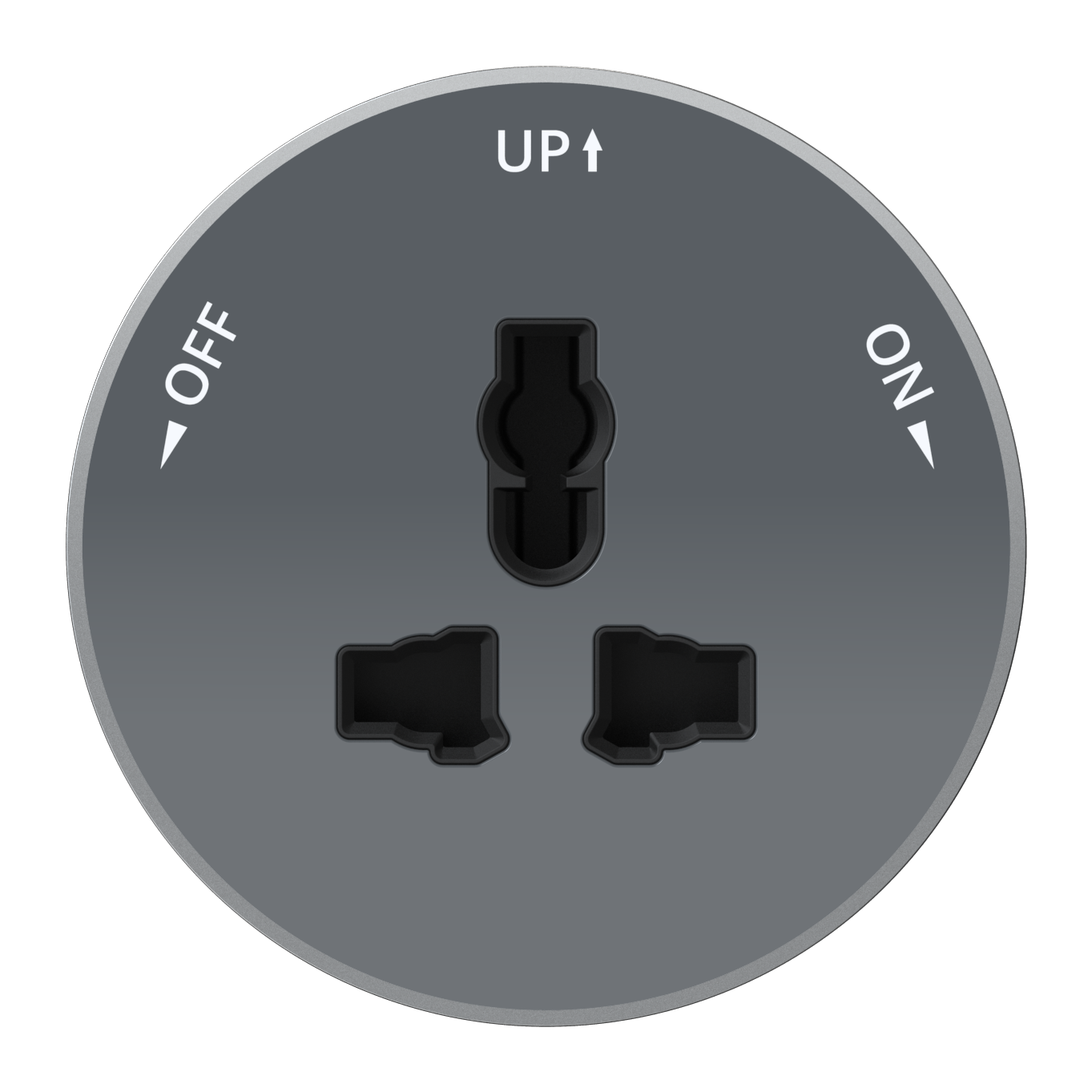Systeme Electric MultiTrack Графит Розетка универс. круглая 13А/250В