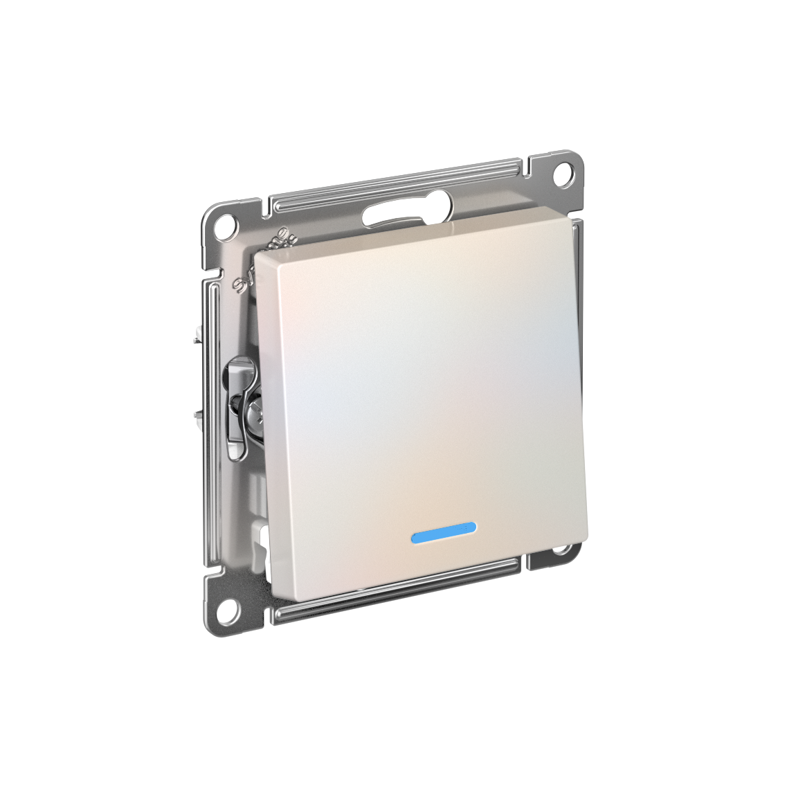 Systeme Electric AtlasDesign Жемчуг Переключатель 1-кл с подсветкой, сх.6а, 10АХ, мех., быстрозажим. клем.