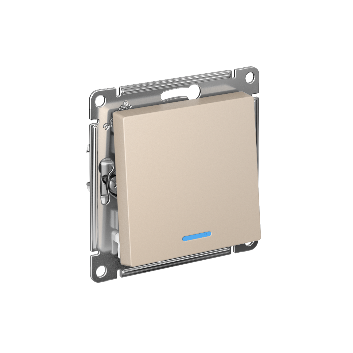 Systeme Electric AtlasDesign Песочный Выключатель 1-клавишный с подсветкой, сх.1а, 10АХ, мех.