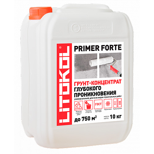 Грунтовка Litokol Primer Forte, канистра 10 кг