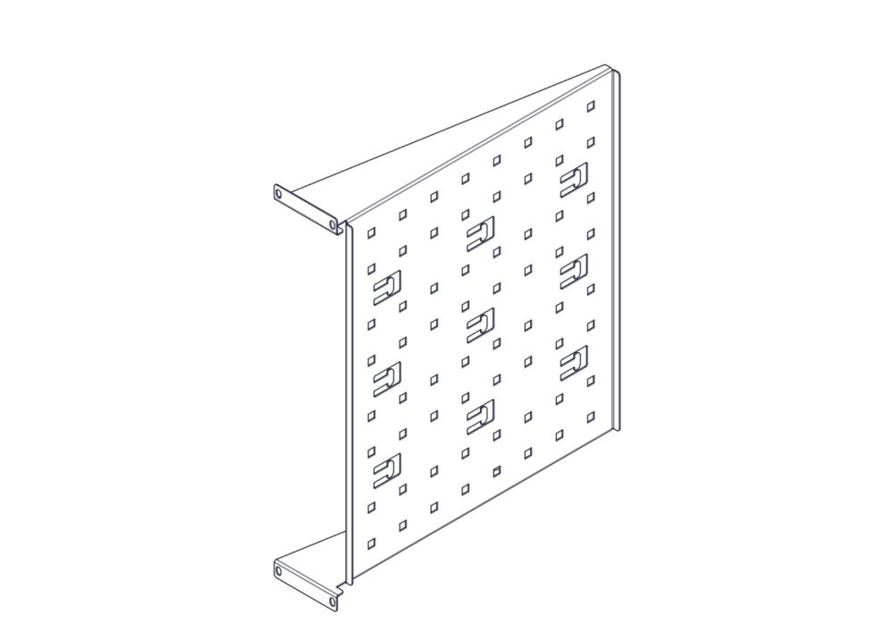 Systeme Electric Фиксированная полка Systeme Electric, серия Uniprom, 2U, 450мм, до 15кг