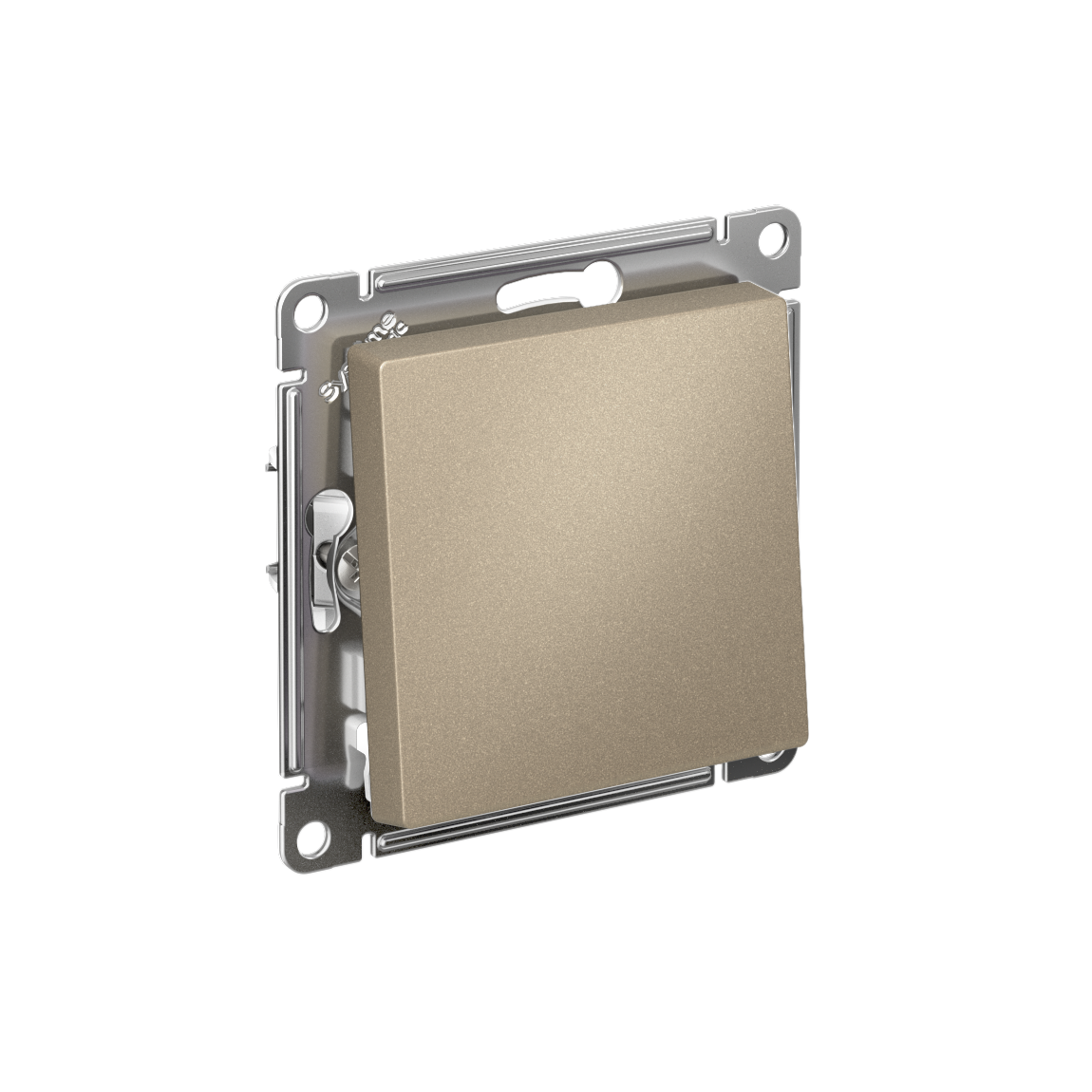Systeme Electric AtlasDesign Шампань Выключатель 1-клавишный 2-полюсный, 10А, механизм