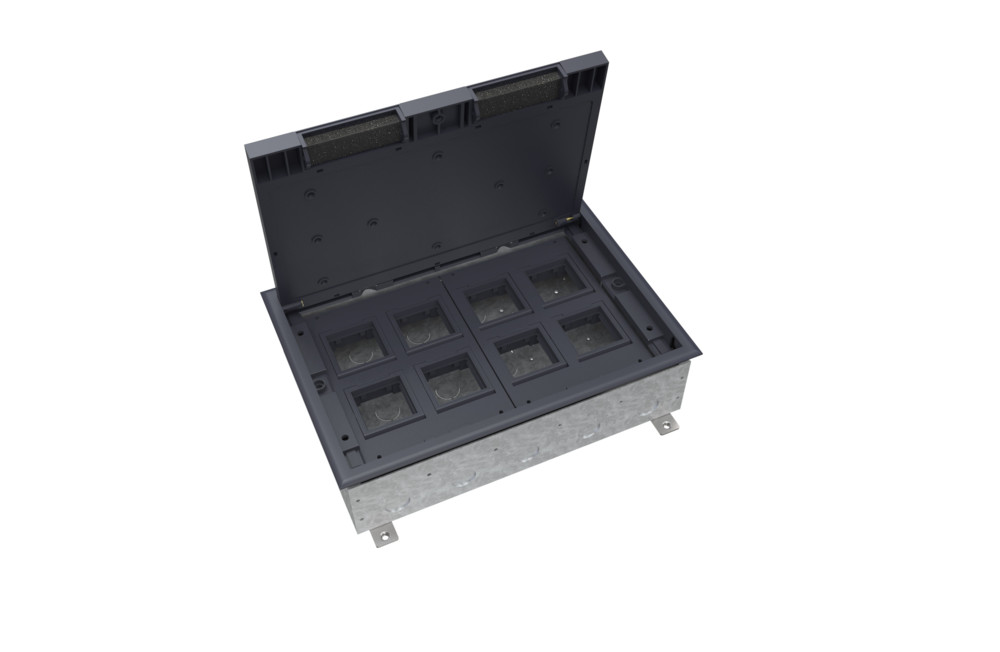 Systeme Elecrtic MultiDesk Люк на 16 модулей IP40 для бетонных полов с монтажной коробкой, тип MDK10