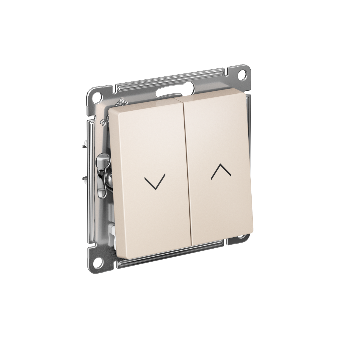 Systeme Electric AtlasDesign Бежевый Выключатель 2-клавишный жалюзи, 10А, механизм