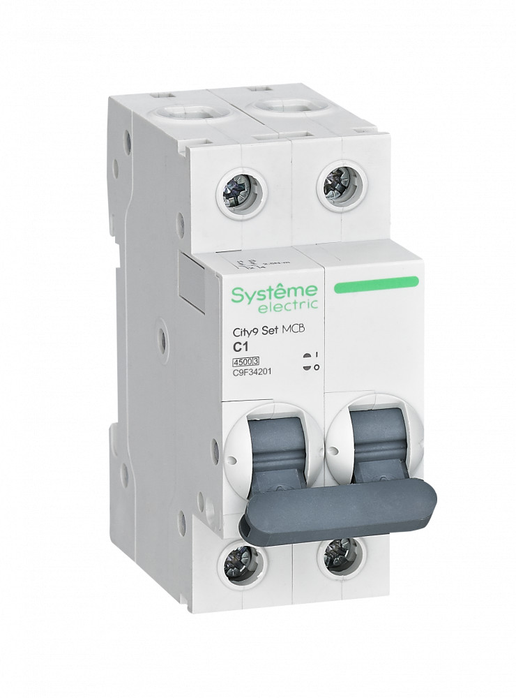 Systeme Electric City9 Set Автоматический выключатель C 1A 2P 4,5kA