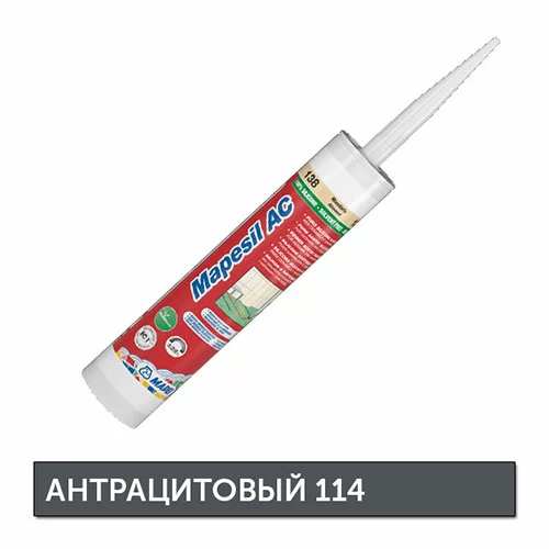 Герметик силикон Mapei Mapesil AC 114 антрацит 310мл