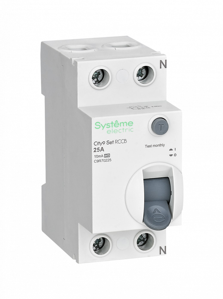 Systeme Electric City9 Set Выключатель дифференциального тока (ВДТ) 25А 2P 10мА Тип-A 230В