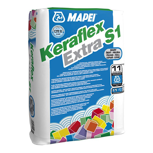 Клей для плитки Mapei Keraflex Extra S1, серый 25 кг.