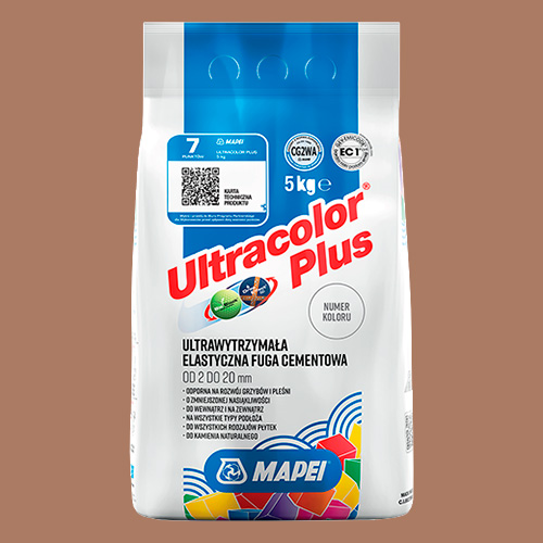 Затирка швов цементная Mapei Ultracolor Plus №142 Коричневый 5кг