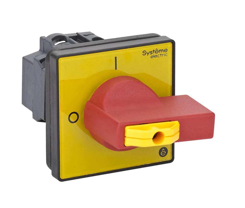 Systeme Electric SystemePact MSD  Выключатель-разъединитель 3P 20A IP20 с красной рукояткой на дверцу 4 винта 1 замок