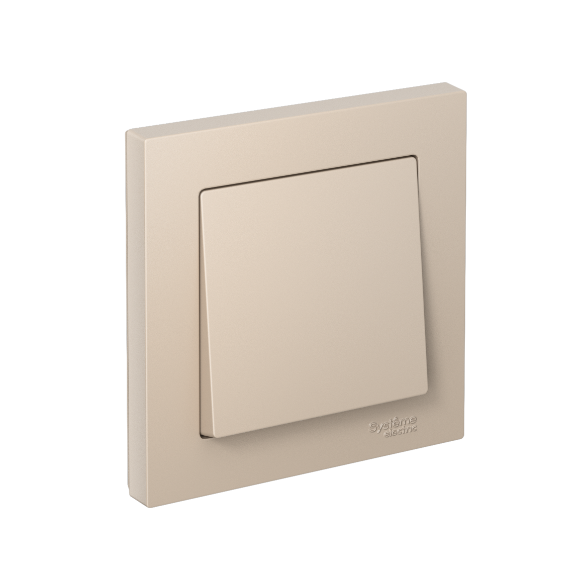 Systeme Electric AtlasDesign Песочный Выключатель 1-клавишный, сх.1, 10АХ, в сборе, быстрозажим. клем.