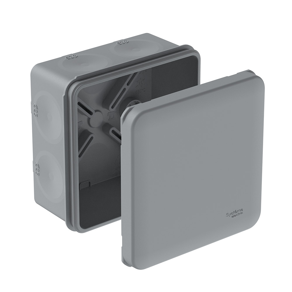 Systeme Electric MultiBox Серая Коробка распределительная с мембранными вводами IP66 85х85х42 (со стикером)