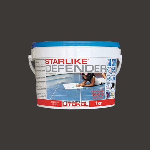 Эпоксидная затирка для плитки Litokol Starlike Defender С.240 Antracite (Черный), 1 кг