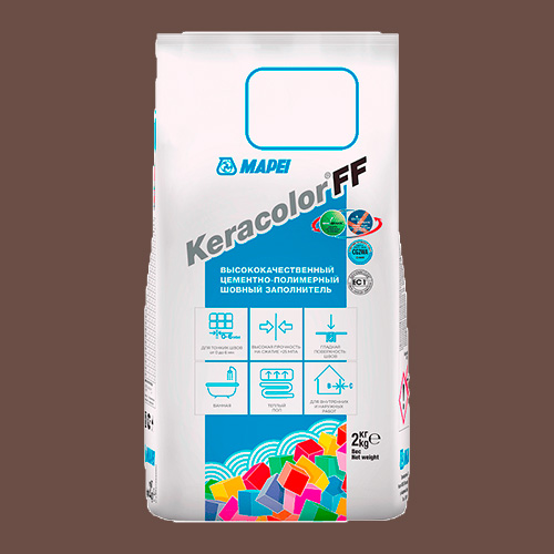 Затирка швов цементная Mapei Keracolor FF №144 Шоколад 2кг