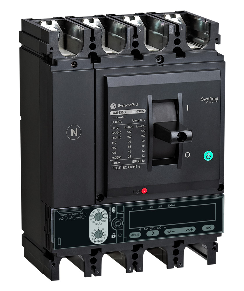 Systeme Electric SystemePact СCB Автоматический выключатель 630 150KA 4P4D S5.3E 630A