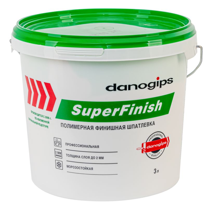 Шпаклевка универсальная Danogips SuperFinish 3 л/5 кг