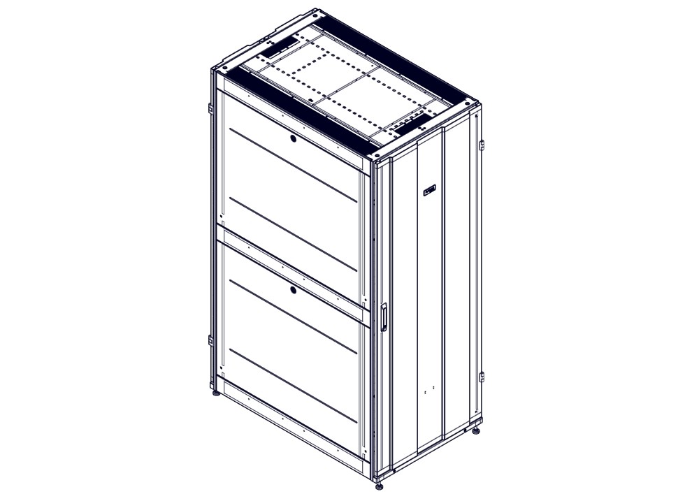 Systeme Electric Шкаф, серия Uniprom, 42U-750/1200, боковые панели 4шт, черный