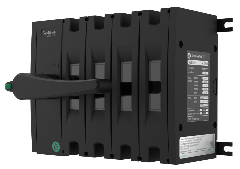 Systeme Electric Выкл-разъединитель SYSTEMEPACT SD160 4P 80A  рукоятка слева фронт_рукоятка заказывается отдельно
