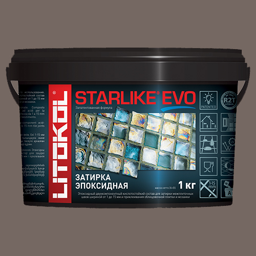 Эпоксидная затирка для плитки Litokol Starlike Evo S.230 Cacao, 1 кг