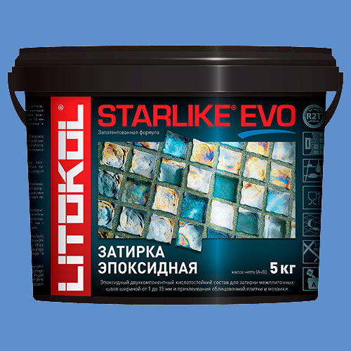 Затирка швов эпоксидная Litokol Starlike Evo S.330 Blu Avio, 5 кг