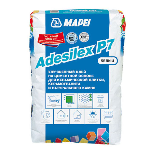 Клей для плитки Mapei Adesilex P7 (С2Т) белый 25кг