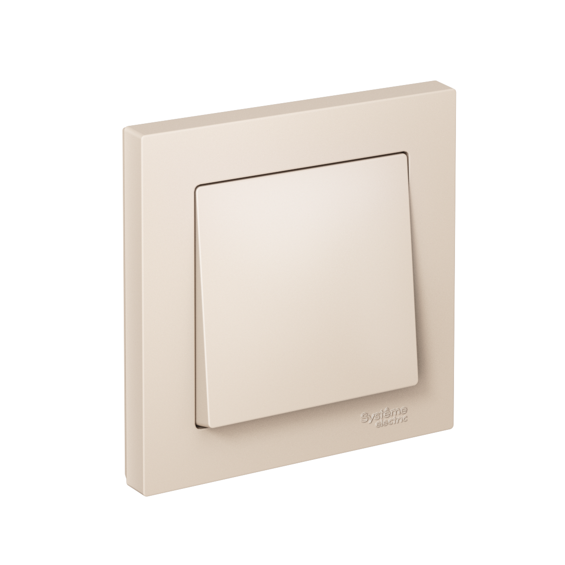 Systeme Electric AtlasDesign Бежевый Выключатель 1-клавишный, сх.1, 10АХ, в сборе, быстрозажим. клем.
