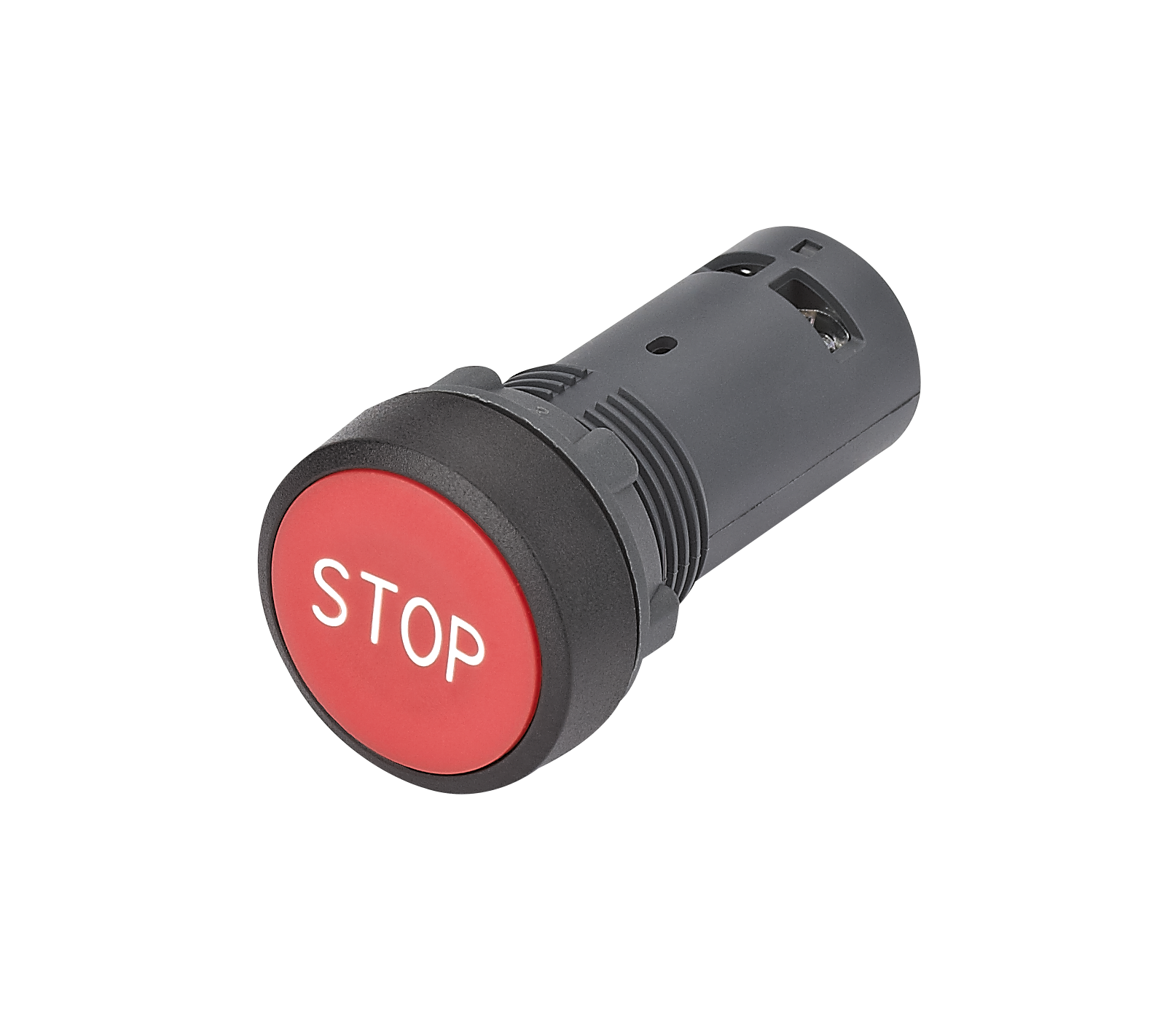 Systeme Electric Кнопка SB7 моноблочная 22мм красная с возвратом, с маркировкой "STOP", пластик, 1НО+1НЗ, IP65