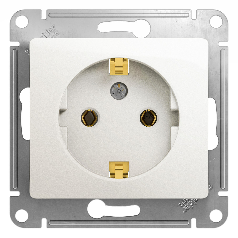 Systeme Electric Glossa Перламутр Розетка с/з, 16А