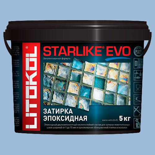 Затирка швов эпоксидная Litokol Starlike Evo S.310 Azzurro Polvere, 5 кг