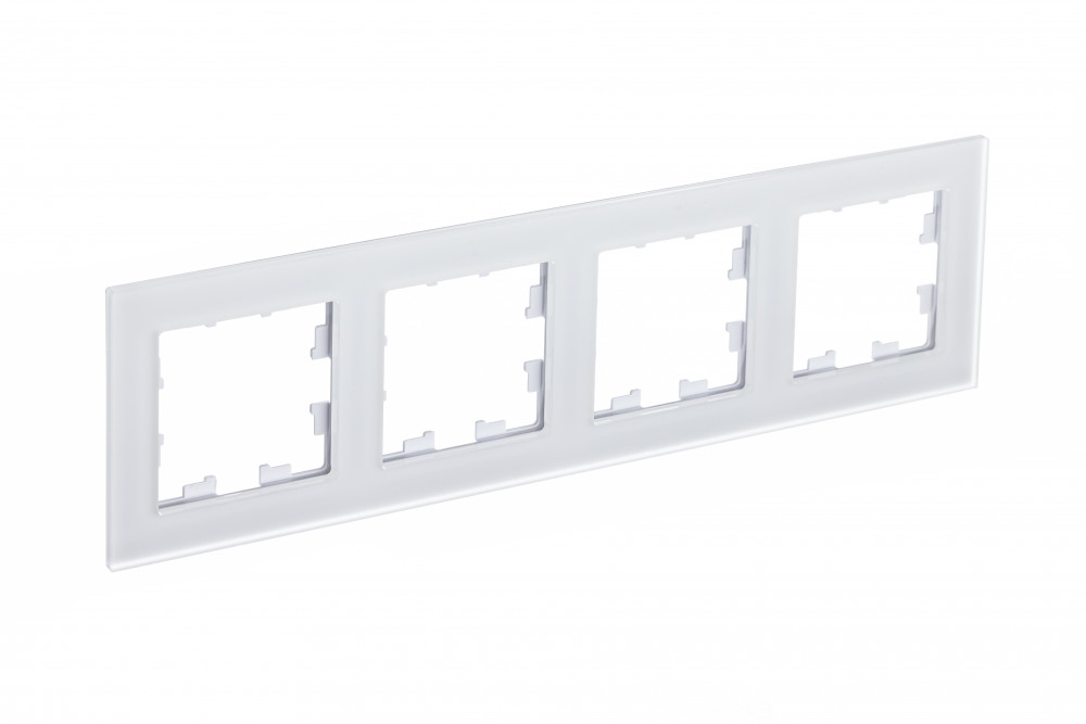 Systeme Electric AtlasDesign Nature Матовое стекло белый Рамка 4-ая