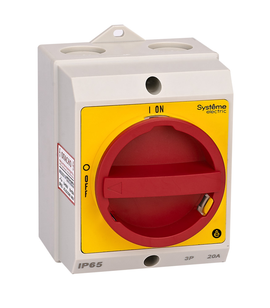 Systeme Electric SystemePact MSD  Главный/аварийный Выключатель-разъединитель 4P 20A закрытого исполнения IP65 с замком