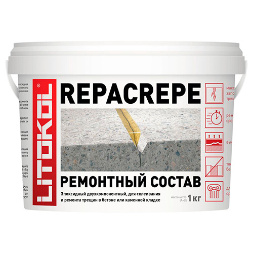 Ремонтный состав Litokol Repacrepe прозрачный, 1 кг / Литокол Репакрепе