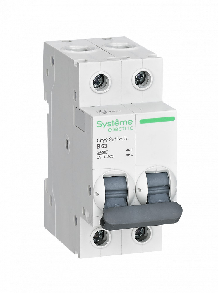 Systeme Electric City9 Set Автоматический выключатель (АВ) B 63А 2P 4.5kA 230В