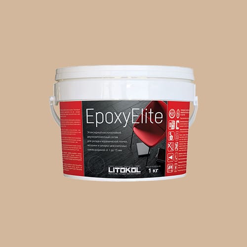 Эпоксидная затирка для плитки Litokol EpoxyElite E.09 Песочный , ведро 1 кг