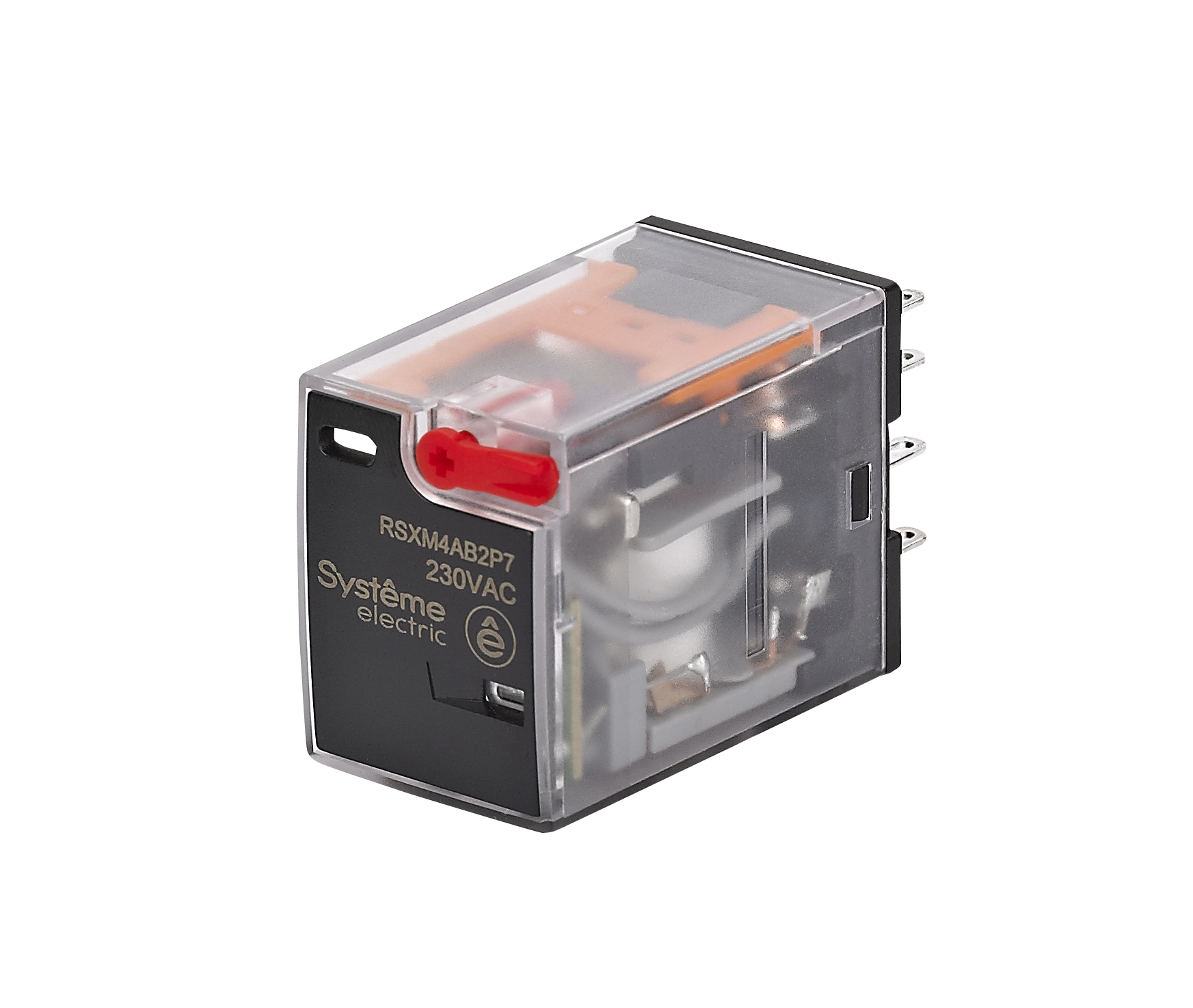 Systeme Electric Реле 6A 4CO 230VAC тест кнопка LED